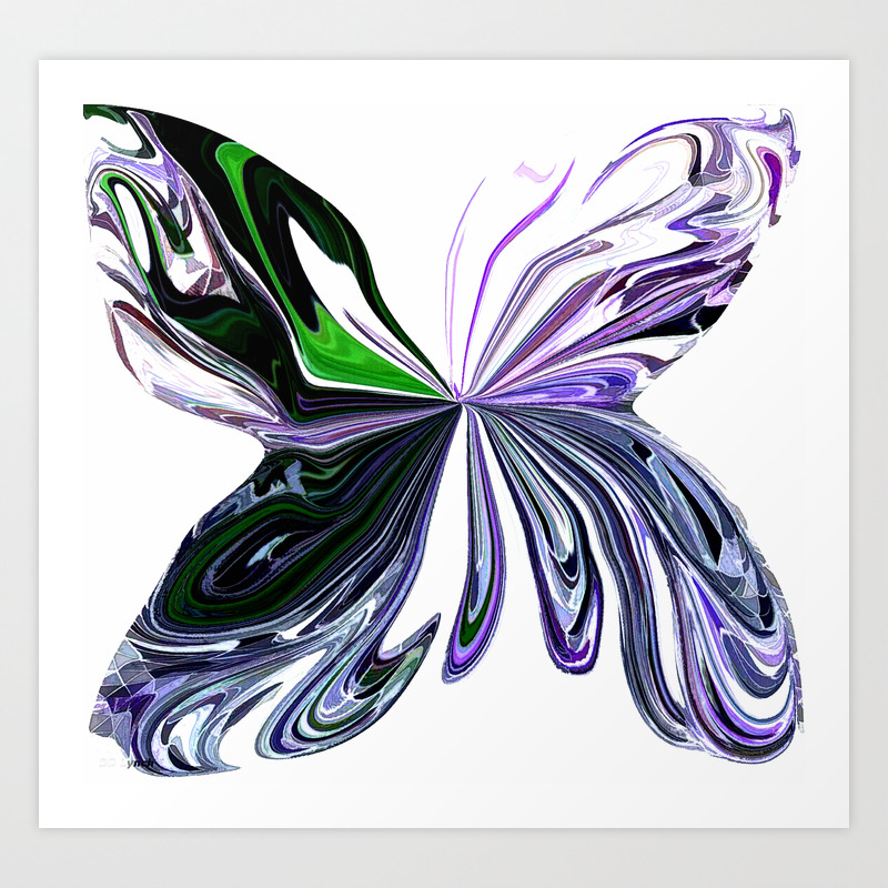 Butterfly Abstract Art Print By Goldenviews Society6