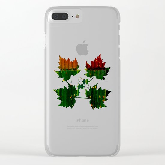 Secrets Under Fall Leaves Clear iPhone Case