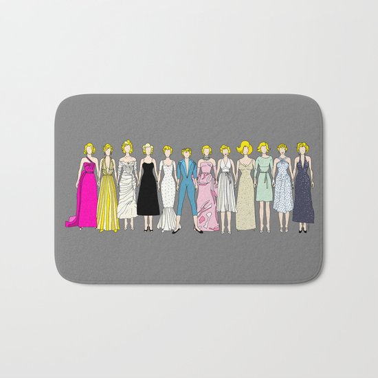 Outfits of Marilyn Fashion (White) Bath Mat