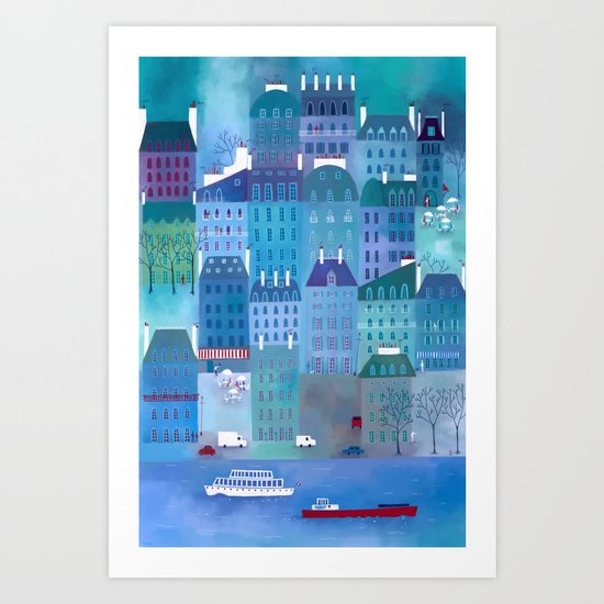 Paris Blues Art Print