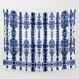Tiki Shibori Blue Wall Tapestry