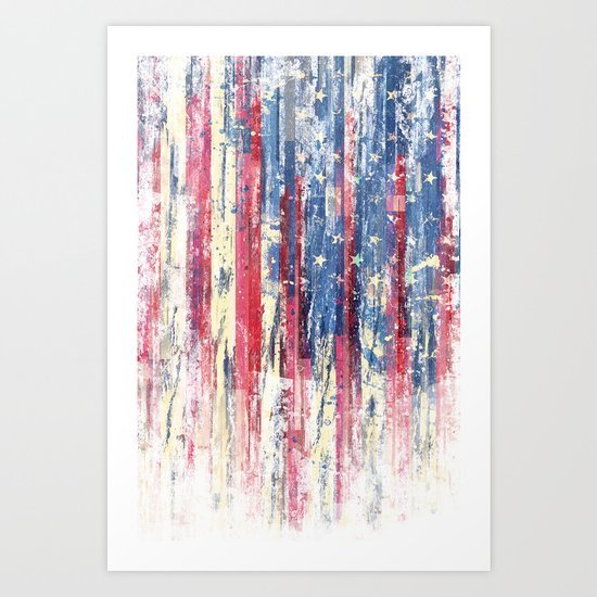 Amerikka Distress Art Print
