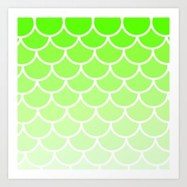 Modern Lime Green Scales Art Print