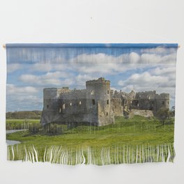 Great Britain Photography - Carew Castle In The Grassy Hills Of Wales Wall Hanging