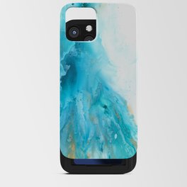 Abstract in Blue and Gold iPhone Card Case