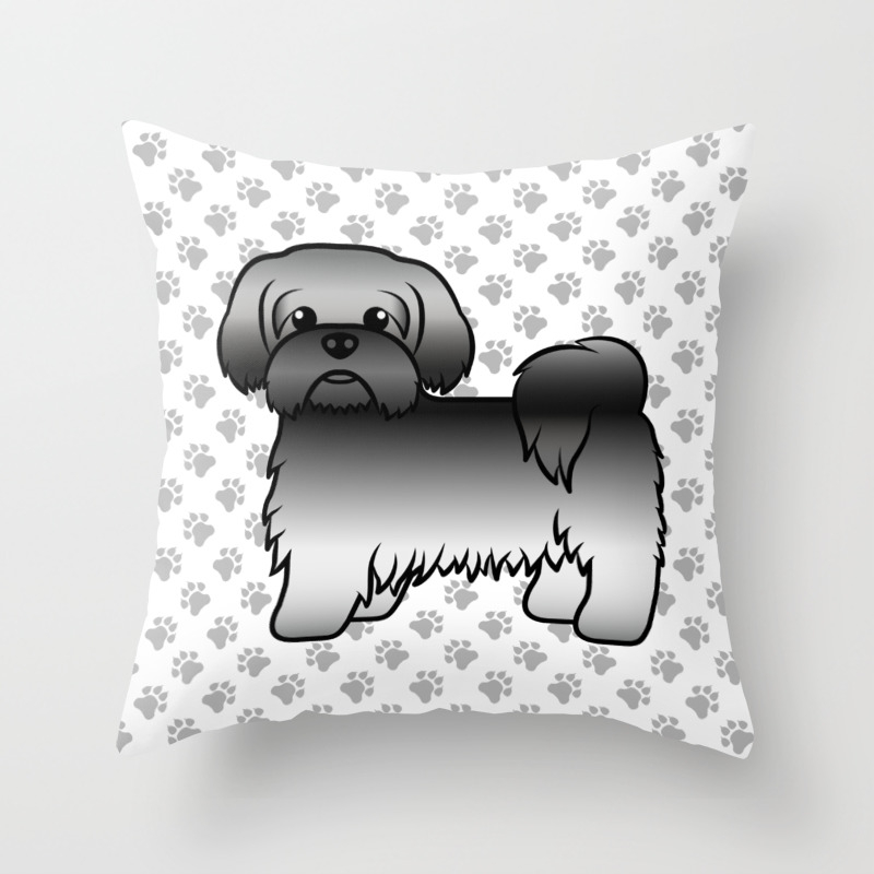 SimpliPiBa Shih Tzu Love Dog Owners Novelty Throw Pillow 16x16 Multicolor 