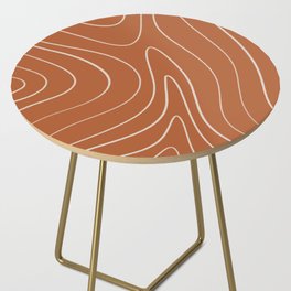 Minimalist Topographical Abstract in Clay and Putty Side Table