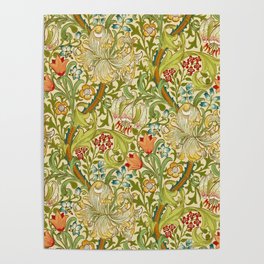 William Morris Golden Lily Vintage Pre-Raphaelite Floral Art Poster