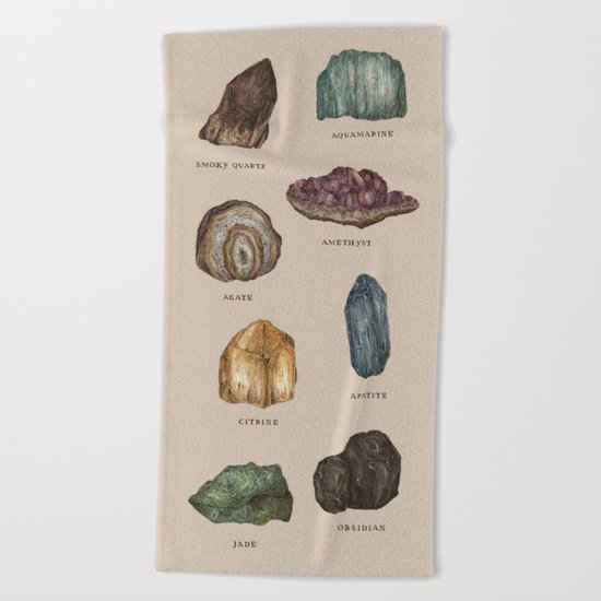 Gems and Minerals Beach Towel