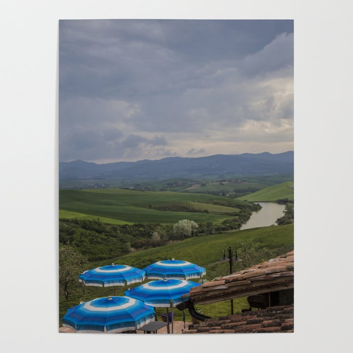 Come rain or come shine Tuscany Italy Poster