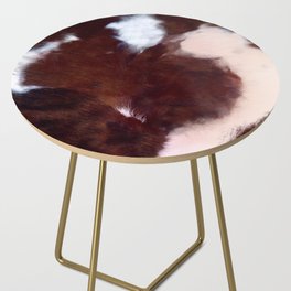 Hygge Brown Cowhide (digitally created) Side Table