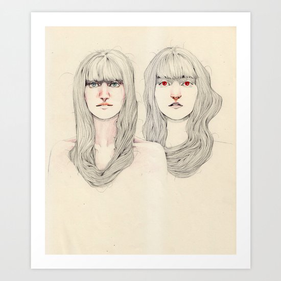 Hair Play 09 Art Print