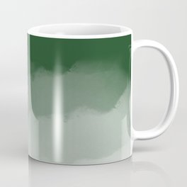 Forest Green Watercolor Ombre (green/white) Mug