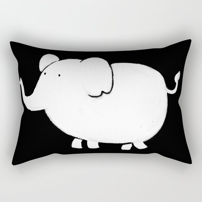 White Elephant  Rectangular Pillow