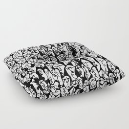 faces doodle Floor Pillow