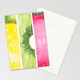 Summer Fruits Watercolor Abstraction Stationery Cards