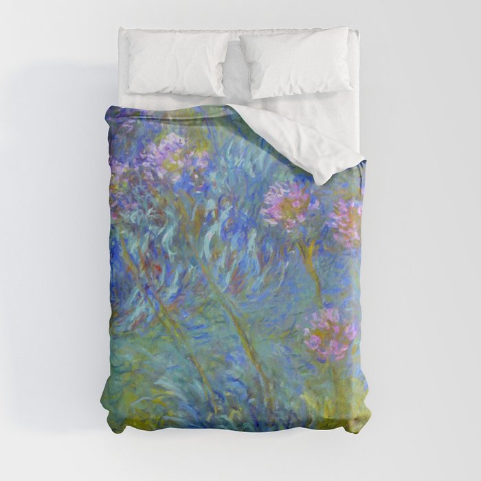 Agapanthus Claude Monet Floral Art Duvet Cover