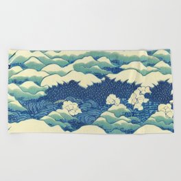 Japanese Ocean Beach Towel