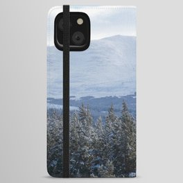 Scottish Highlands Cairngorm Mountains Winter Scene iPhone Wallet Case
