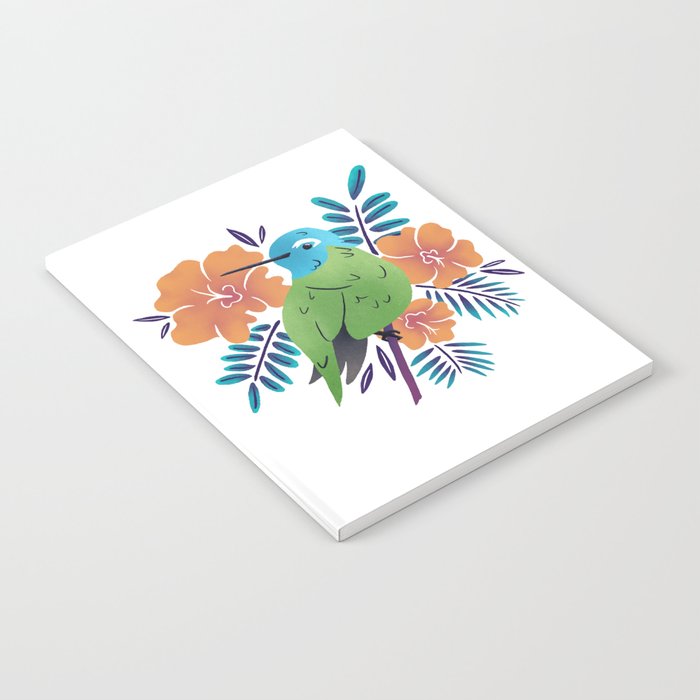 Tropical, Colorful Hummingbird Notebook