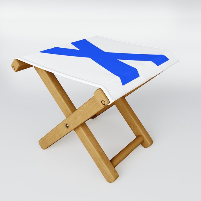 Letter X (Blue & White) Folding Stool