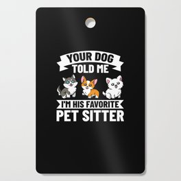 Dog Sitting Walking Dog Walker Pet Sitter Cutting Board