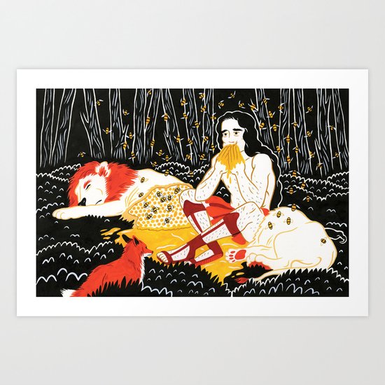 Samson (by Alexandra Beguez) Art Print
