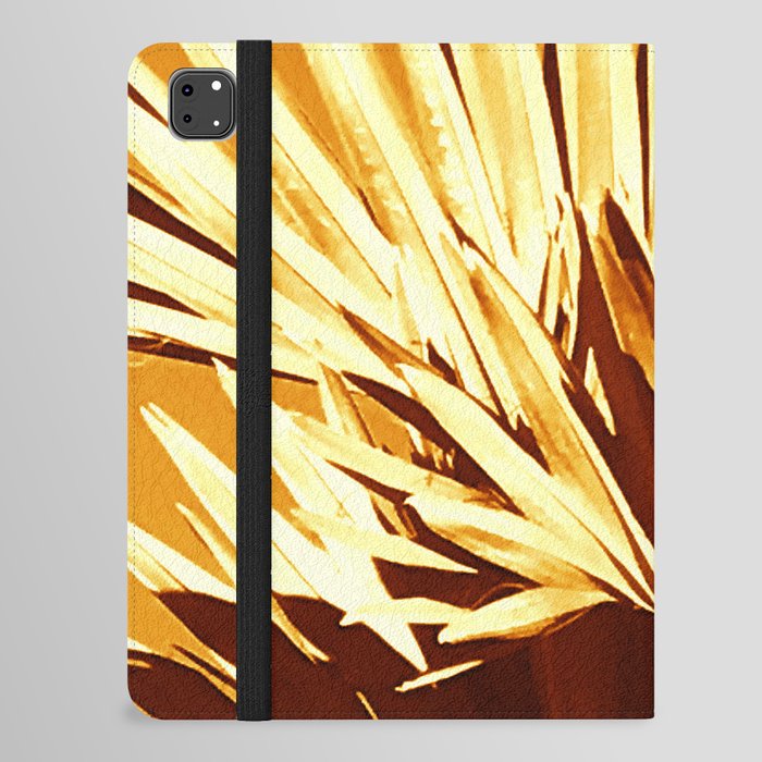 Elegant Tangerine Fantasy Palm Leaves In Orange Sky iPad Folio Case