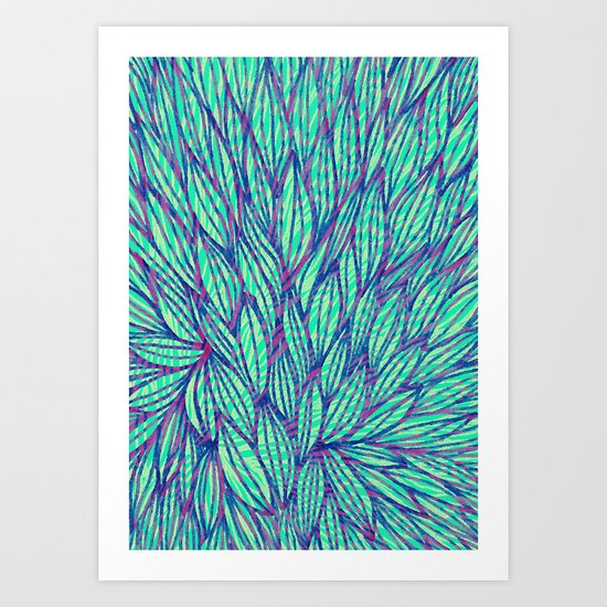 Natural leaves Art Print