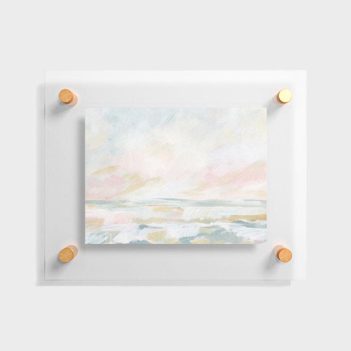 Golden Hour - Pastel Seascape Floating Acrylic Print