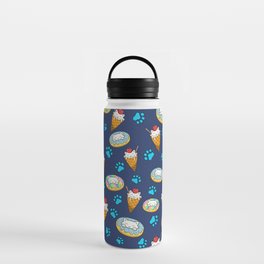 Cats and desserts pattern Water Bottle