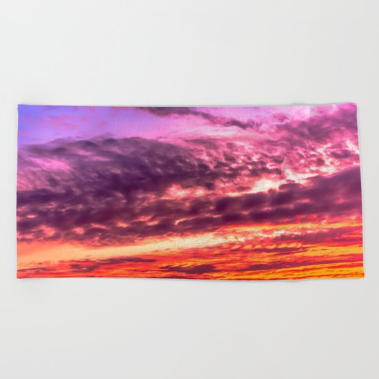 Sunset sky Beach Towel