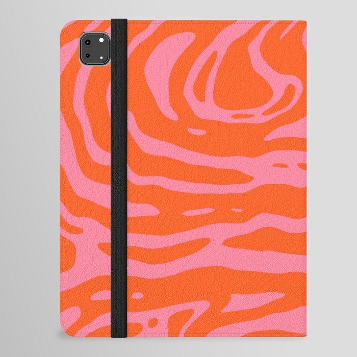 Pink and Red Marble Twirl iPad Folio Case