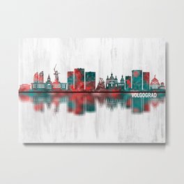 Volgograd Russia Skyline Metal Print