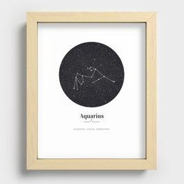 Zodiac Constellation - Aquarius Recessed Framed Print