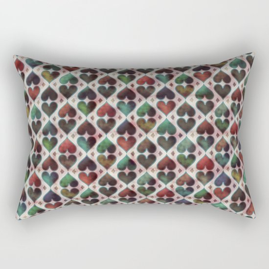 Colorful Love Pattern XIV Rectangular Pillow