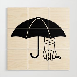 Cat & Umbrella / Type D Wood Wall Art