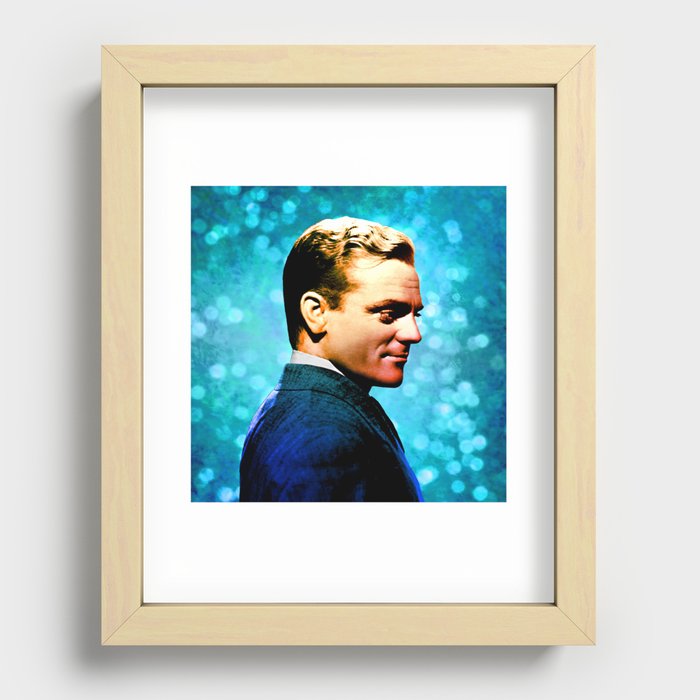 James Cagney, blue screen Recessed Framed Print