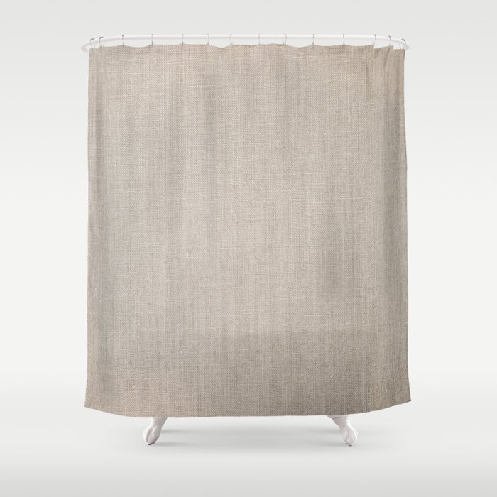 Light Linen Texture Shower Curtain