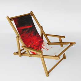 Twombly red abstract Sling Chair