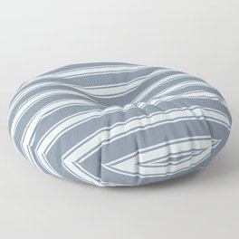 [ Thumbnail: Light Slate Gray & Light Cyan Colored Lines/Stripes Pattern Floor Pillow ]