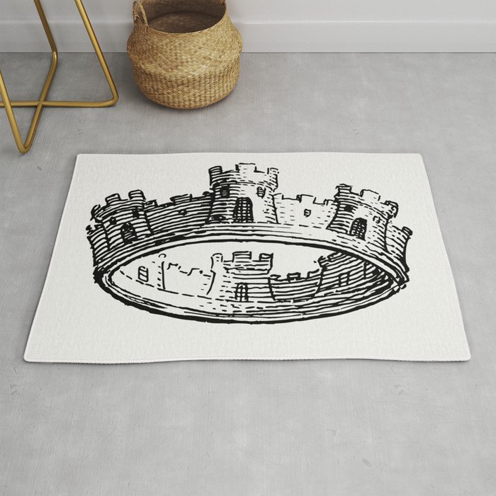 King's Crown Illustration Rug
