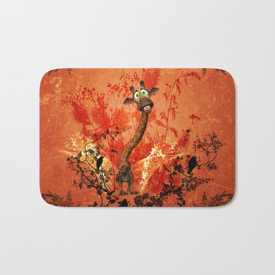 Funny catgiraffe Bath Mat