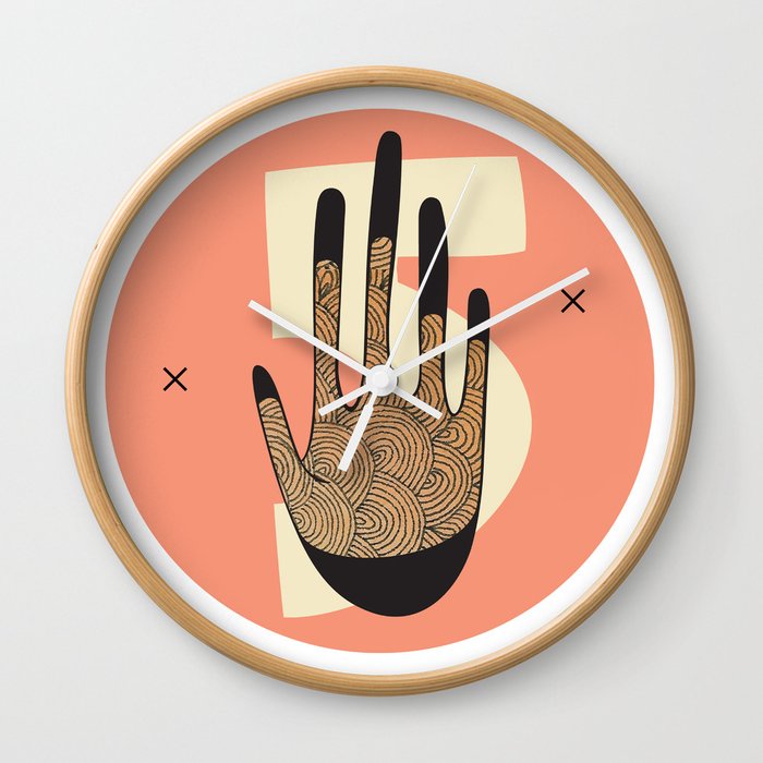 High Five in Warms Wall Clock