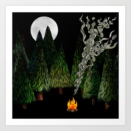 Campfire Art Print
