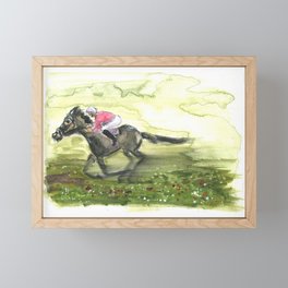 Race Horse Framed Mini Art Print