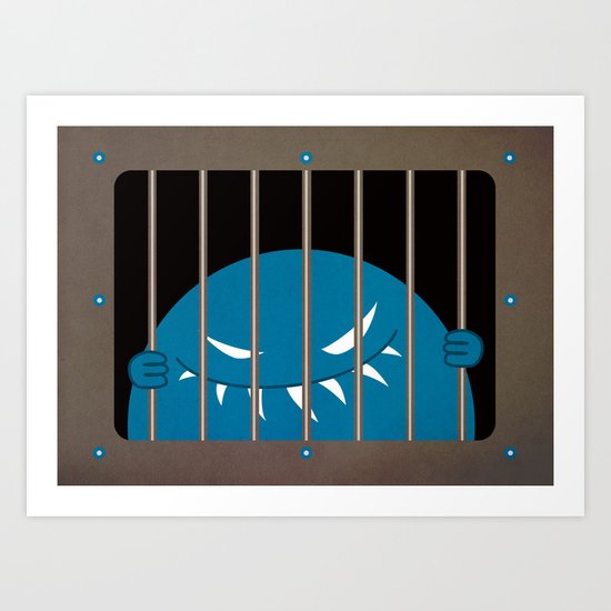 Evil Monster Kingpin Jailed Art Print