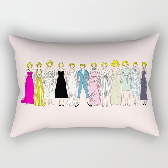 Marilyn Fashion Pink Rectangular Pillow