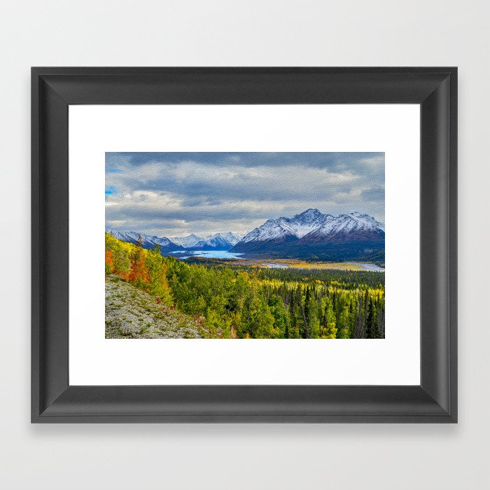 Matanuska Glacier Painting - Alaskan Autumn Framed Art Print