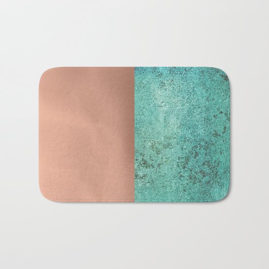 NEW EMOTIONS - ROSE & TEAL Bath Mat